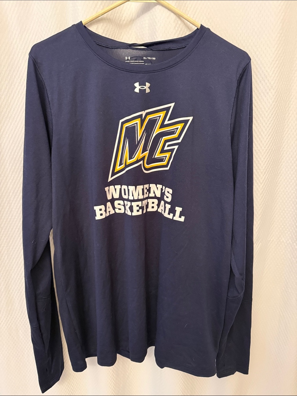 Merrimack College Women's Basketball Tee with MC Logo